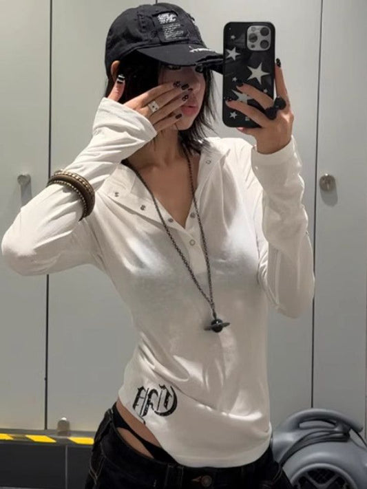 フード付き ヘンリーネック長袖Tシャツ AL1120