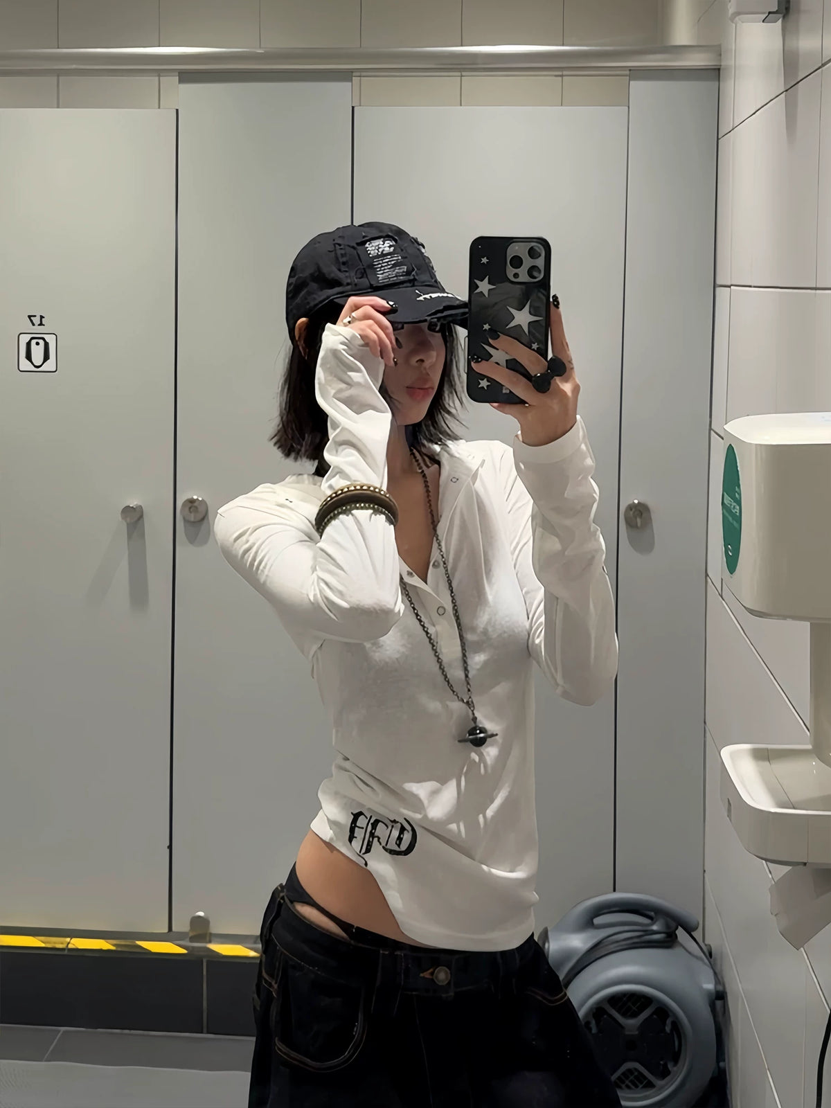 フード付き ヘンリーネック長袖Tシャツ　AL1120