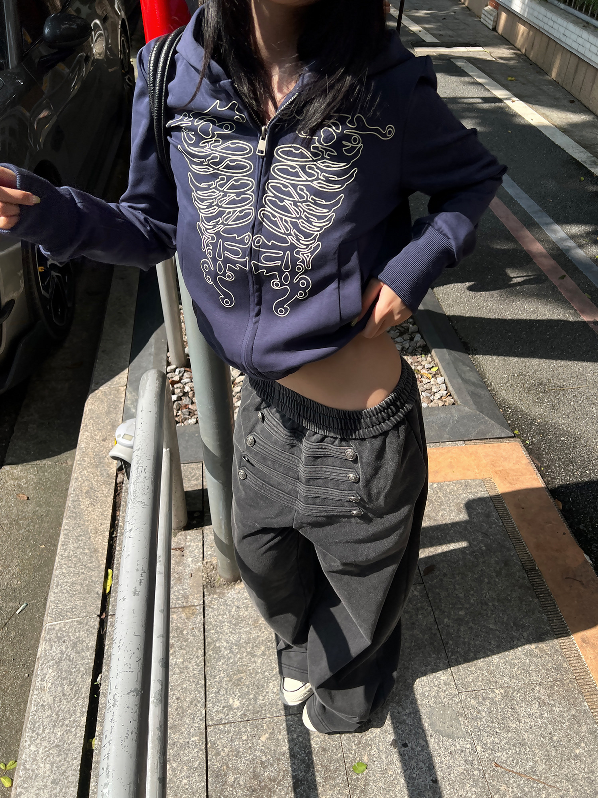 ナポレオンボタン ワイドスウェットパンツ　AL1093